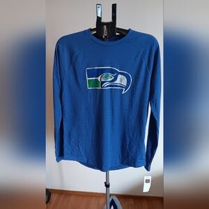 Blue Long Sleeve Shirt with Logo